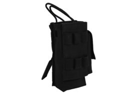 Chaleco impermeable negro para radios walkie-talkie con sistema MOLLE.