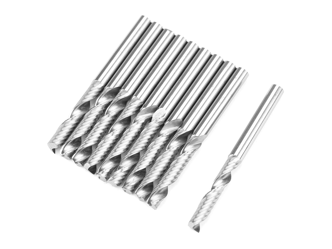 10 Brocas De Fresado Cnc De Punta Esférica De Acero De Tungsteno 1l X 3,17