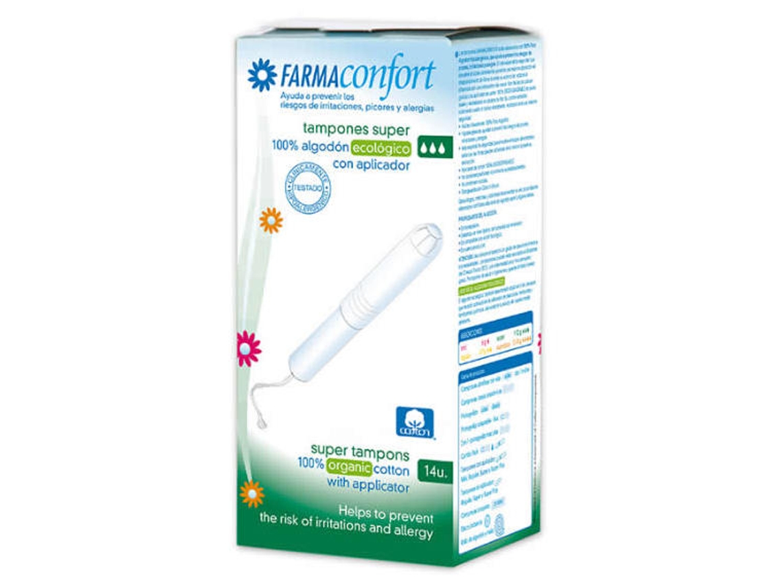 Tampones de Algodón Con Aplicador Bio 14 Unidades FARMACONFORT