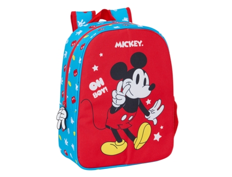 Mochila Escolar MICKEY MOUSE CLUBHOUSE Fantastic (Azul - Rojo - Poliéster 300D)