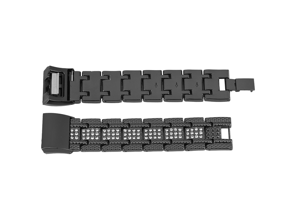 Pulsera De Reloj (ajustable Con Piedras Preciosas) Pulsera De Metal De Reemplazo Compatible Con Fitbit Charge 2