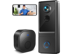 2026altiro-timbre Inalámbrico Con Cámara Hd 1080p, Videoportero Wifi 2.4g, Resistente Al Agua Ip65, Compatible Con Alexa.