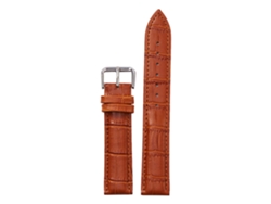 Correa de reloj de piel auténtica con hebilla, 12 mm, marrón claro