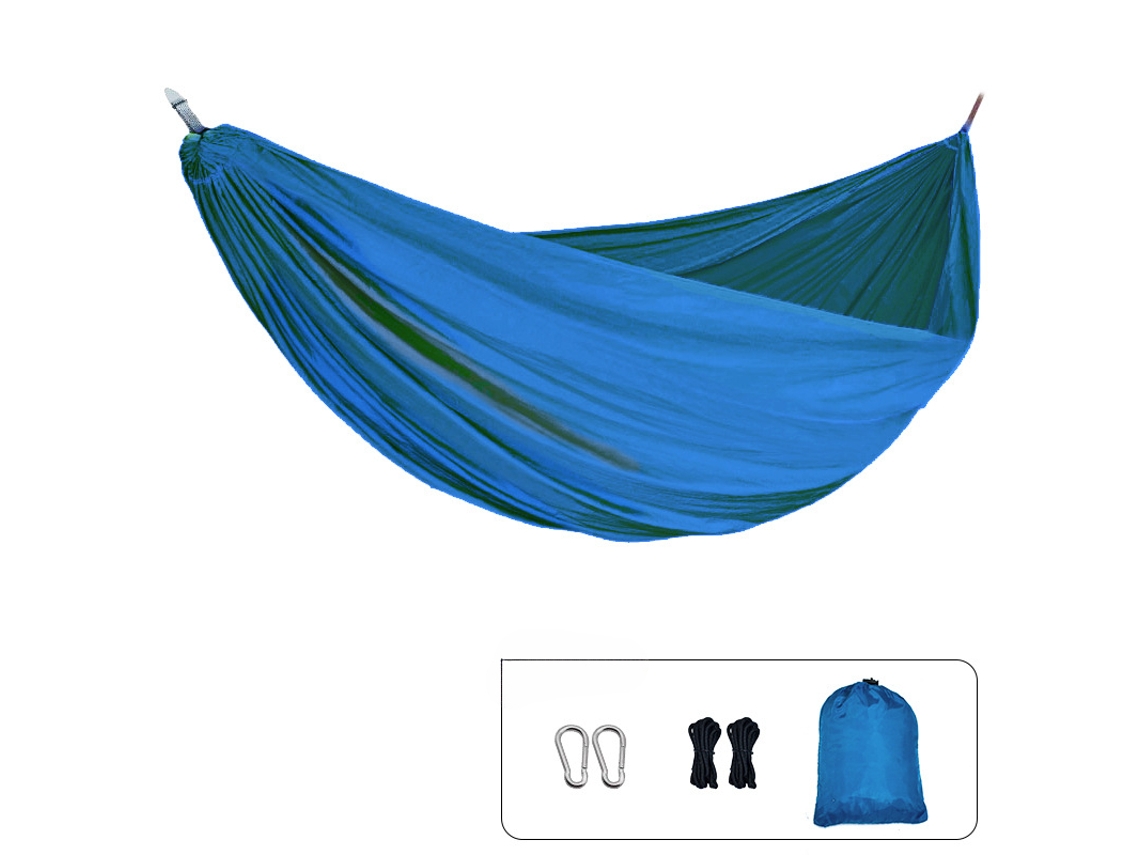 Hamaca Portátil Individual Para Campamentos, Mochileros Y Actividades Al Aire Libre (270x140 Cm) Azul Oscuro Siurn