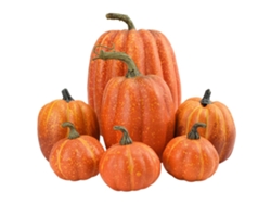 7 Calabazas Artificiales Decorativas Para La Mesa De Halloween Y Acción De Gracias.