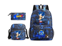 Saco De Estudante Sonic De Três Peças*