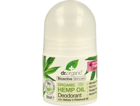 Desodorante DR. ORGANIC Roll-On Aceite de Cáñamo Bio (50 ml)