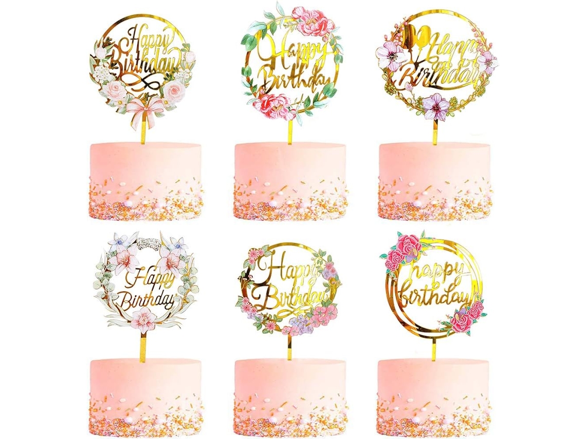 Adornos para tartas de cumpleaños