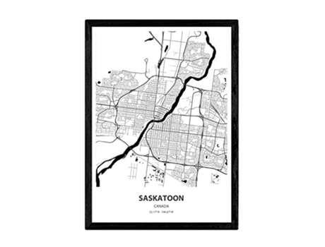 Poster NACNIC Mapa de Saskatoon Canada (A3)