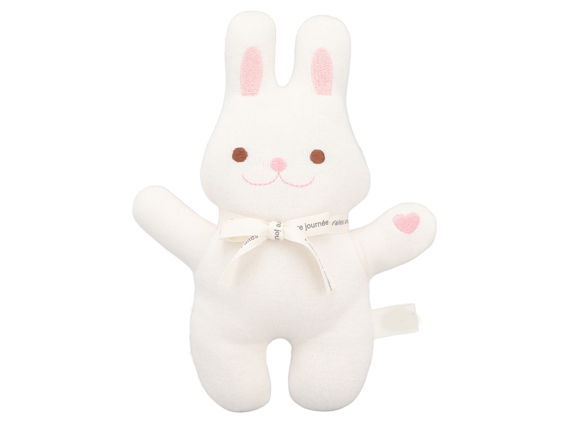Lindo Conejito De Peluche Blanco, Lavable A Máquina, Tela De Algodón, Juguete Para Niños
