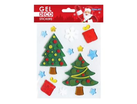 Pegatinas de gel para la ventana del árbol de Navidad