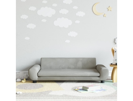 Sofá para niños de terciopelo gris claro 100x54x33 cm MAISON EXCLUSIVE