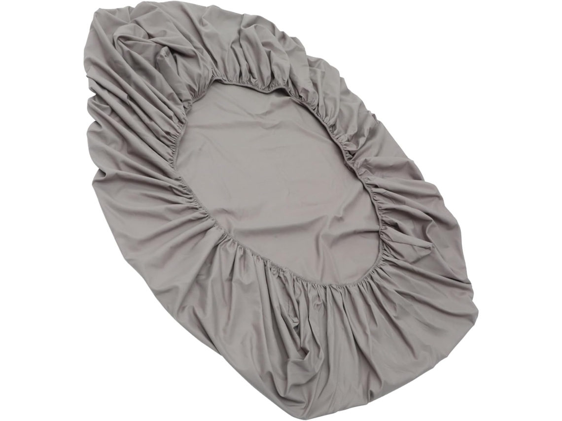 Sábana Bajera Elástica Gris De 120x200cm En 100% Algodón Suave Y Transpirable Para Colchones Finos, Hogar Y Hotel.