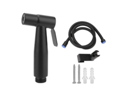 Rociador portátil presurizado en acero inoxidable 304 con manguera de 1,2 m y gancho de pared para bidé de baño, rosca macho y hembra G1/2