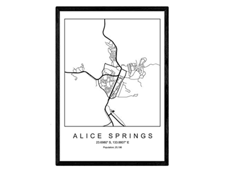 Lámina NACNIC Mapa Alice springs (A3)
