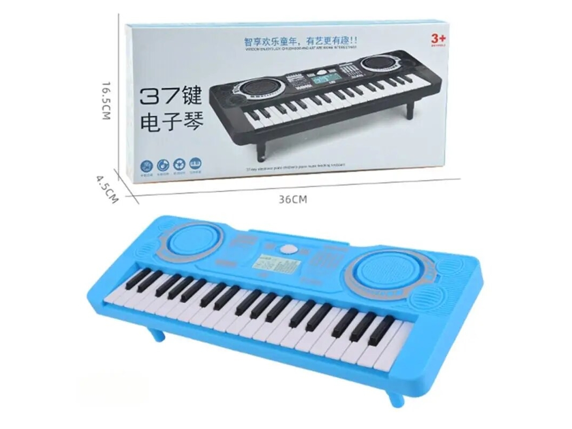 Piano electrónico analógico para niños, instrumento musical educativo, juguetes para bebés, 37 teclas LUGA