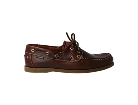 Zapatos de Hombre SNIPE Nautico Plano Piel Marrón (44)