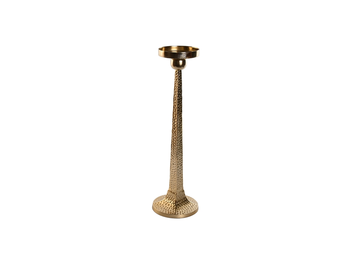 Portavela Aluminio Dorado 18,5x18,5x64,5cm