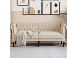 Sofá Chesterfield De 2 Plazas | Sofá De Salón | Sofá De Descanso Lino