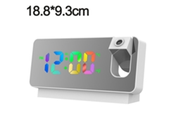 Reloj despertador digital para dormitorio, reloj de pared LED, puertos USB RNEMITERY