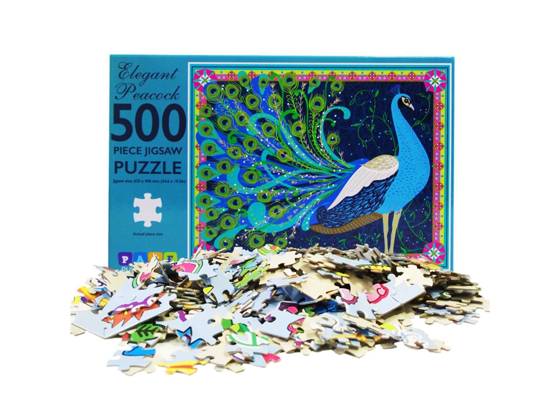 Rompecabezas de pavo real de 500 piezas para adultos y niños - Regalo - Worten