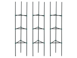 Conjunto De 3 Suportes Para Plantas Trepadeiras Torre De Treliça Para Plantas Frutas Verduras 38x38x182 Cm Verde