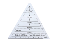 Regla Triangular De Acrílico Transparente Para Costura Y Acolchado Con Escala Precisa.