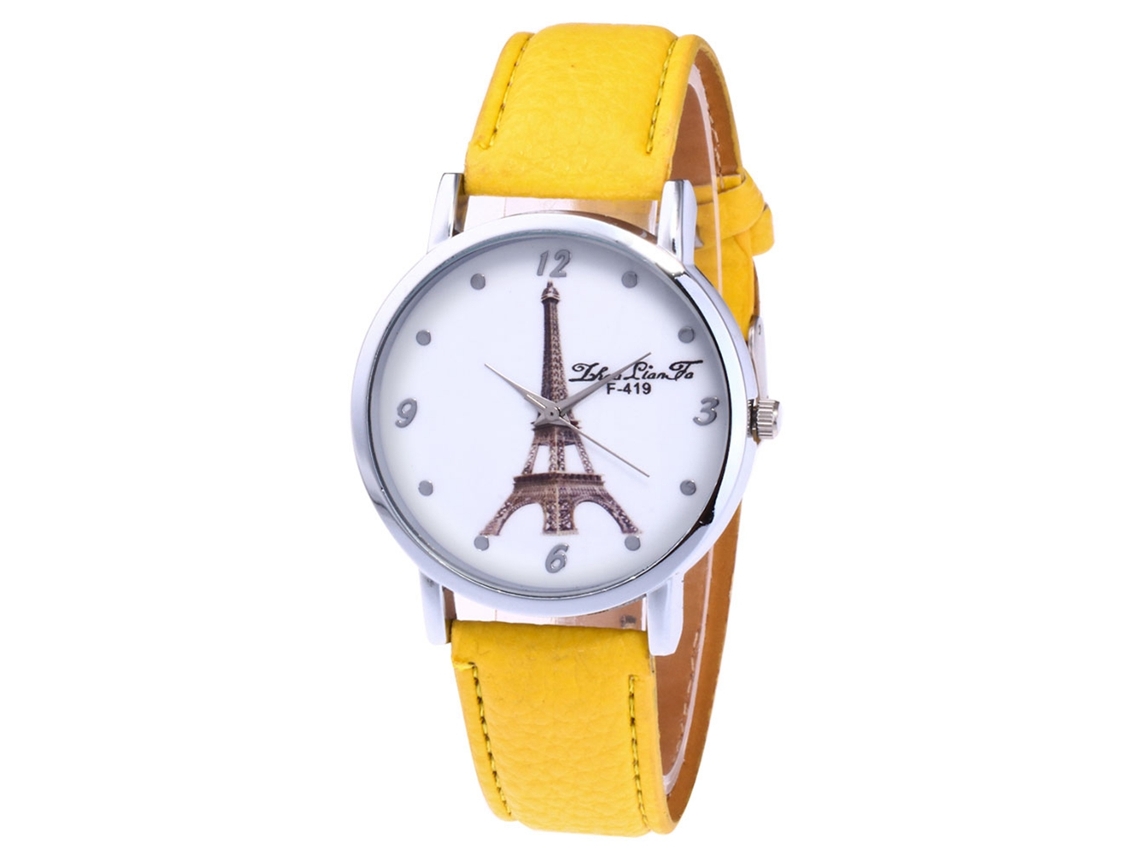 Reloj De Cuarzo Elegante Y Para Hombres Reloj Casual De Pulsera Regalo (amarillo)