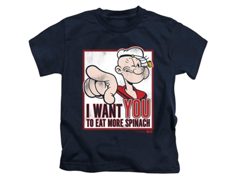 Camiseta ROCKINSTONE juvenil Quiero que comas más espinacas Popeye (XXL)