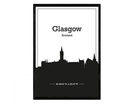 Poster NACNIC Mapa de Glasgow Escocia (A3)