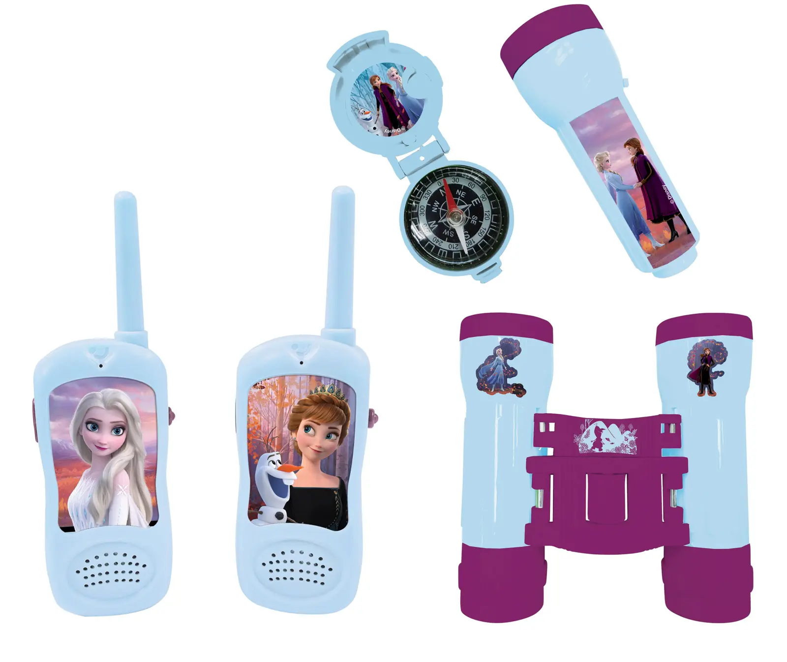 Disney Frozen Abenteuer-set Mit Walkie-talkies Bis 120 M, Fernglas Und Kompass