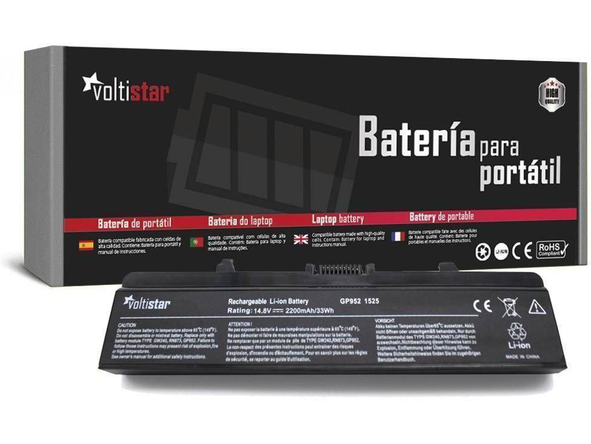 Batería para Portátil VOLTISTAR Dell Inspiron 1525 1545