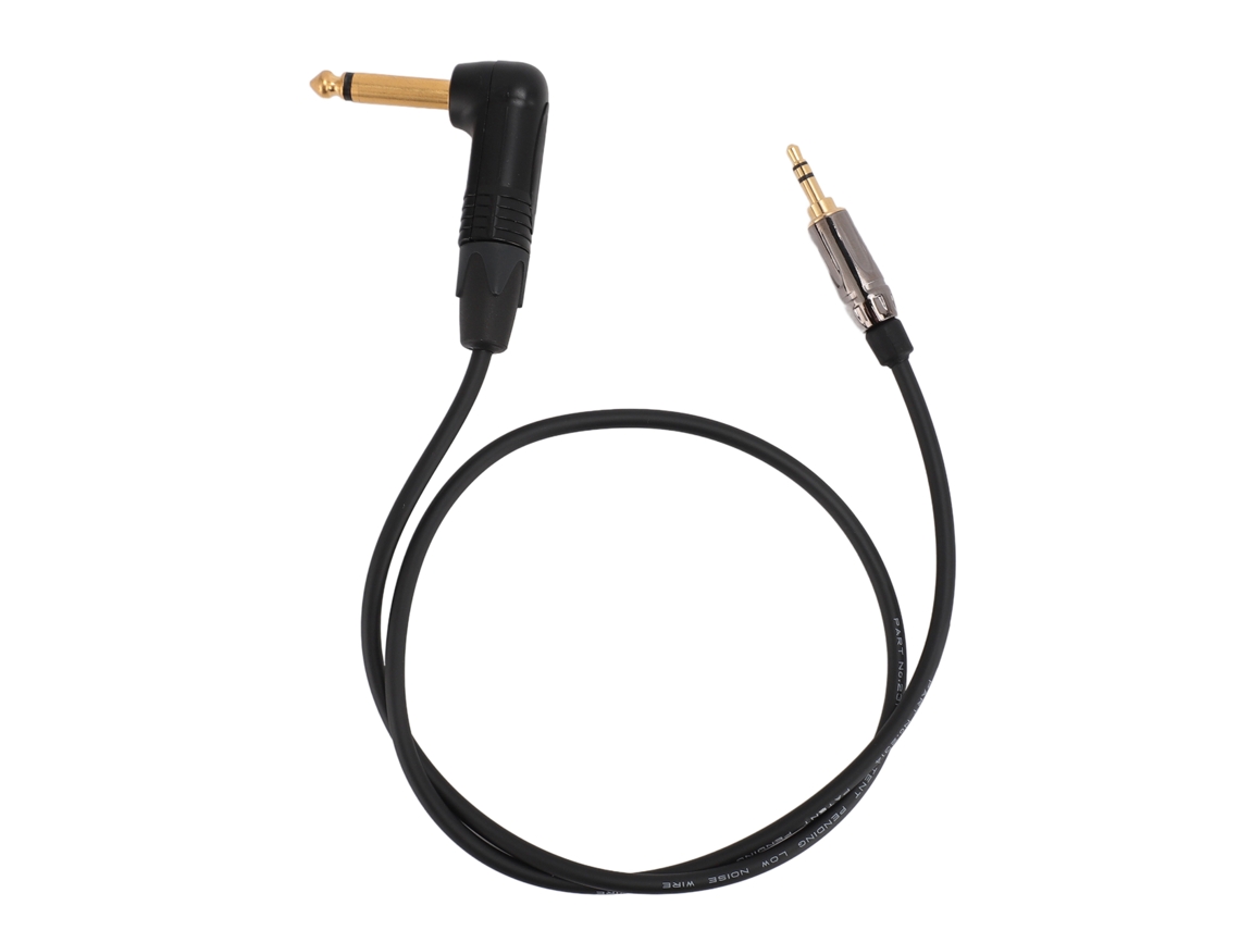 Cable De Guitarra De 75 Cm Con Conector Curvo De Alta Resistencia De 3,5 Mm A 6,35 Mm Para Sennheiser G3 G4