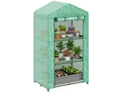 Estufa 3 Níveis 69x49x125cm Porta Enrolar Verde