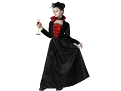 Disfraz Vampiresa Elegante Negro Niña Infantil 5 A 6 Años Atosa