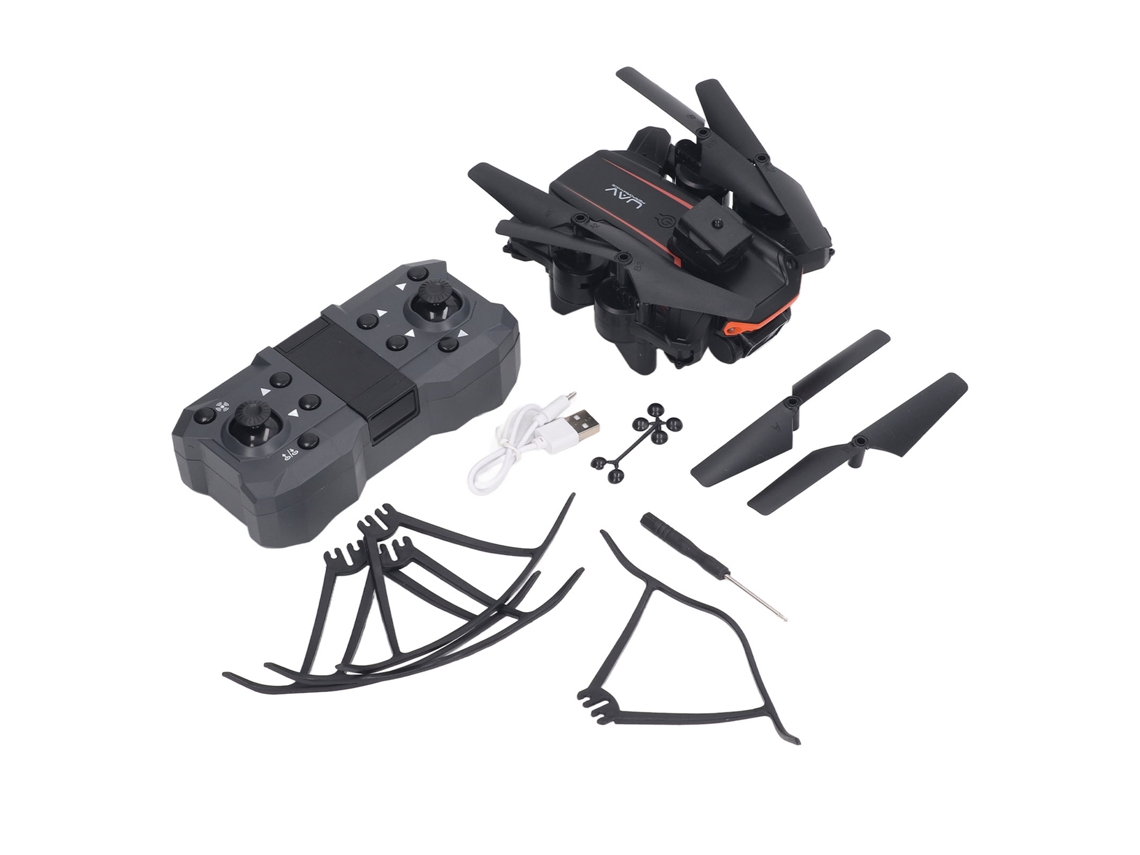 Dron Plegable Con Control Remoto Y Cámara Dual 4k Para Fotografía Aérea - Negro