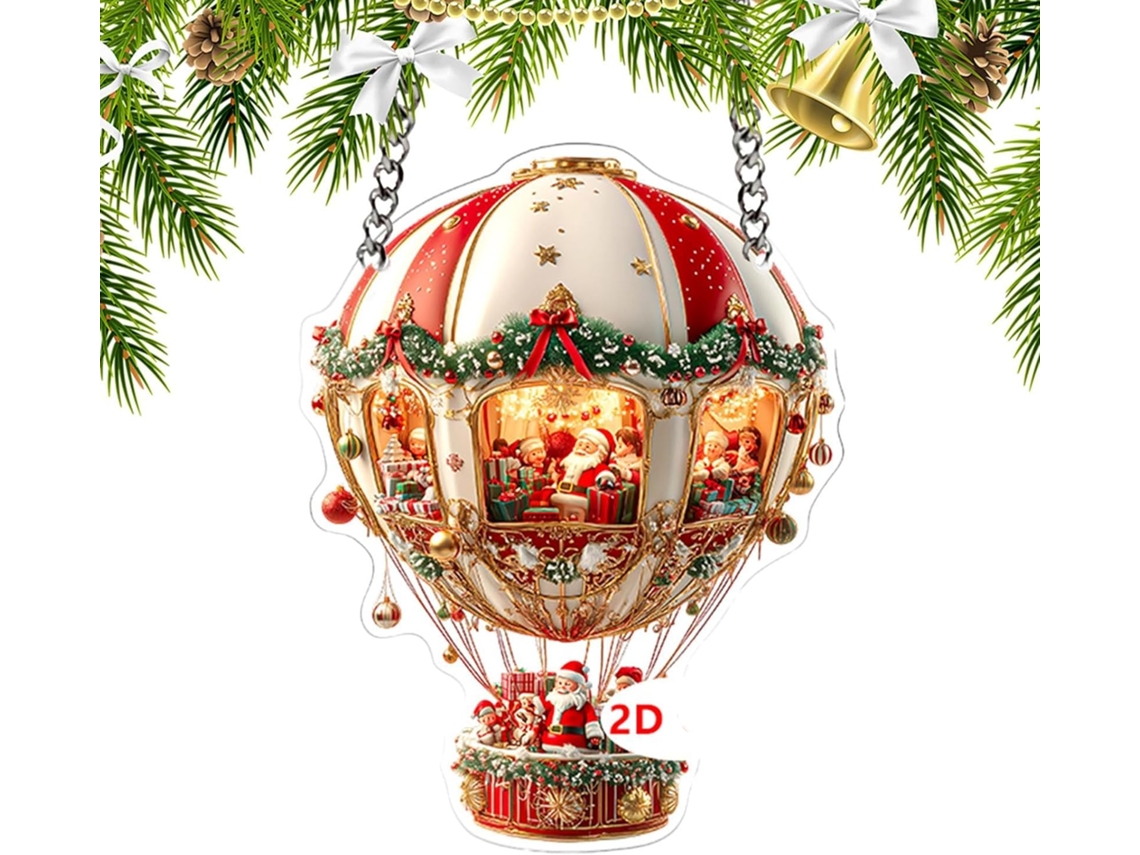 Decoración Navideña Para Interiores: Adornos Colgantes Para El Árbol De Navidad, Adornos De Papá Noel De Acrílico