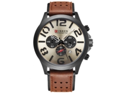 Reloj De Pulsera De Aleación Con Dial Redondo Cuarzo Para Hombres (caja Negra Dial Gris Números Negros)