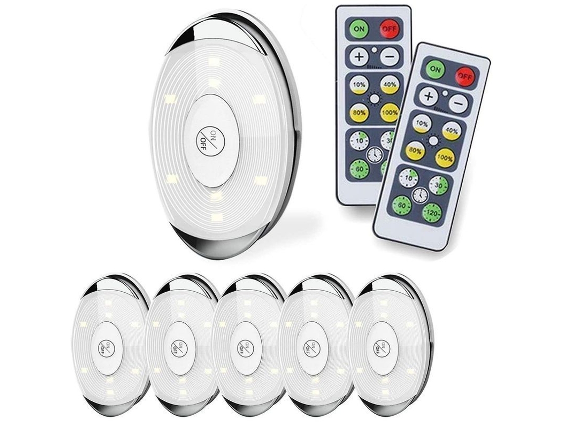 Luces Led Para Armarios Con Batería, Brillo Ajustable Y Mando A Distancia, Regalo Ideal.