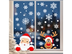Nuevas pegatinas decorativas navideñas para puertas y ventanas de cristal, con ciervos verdes, 20 x 30 cm. Yunzii (4 hojas)