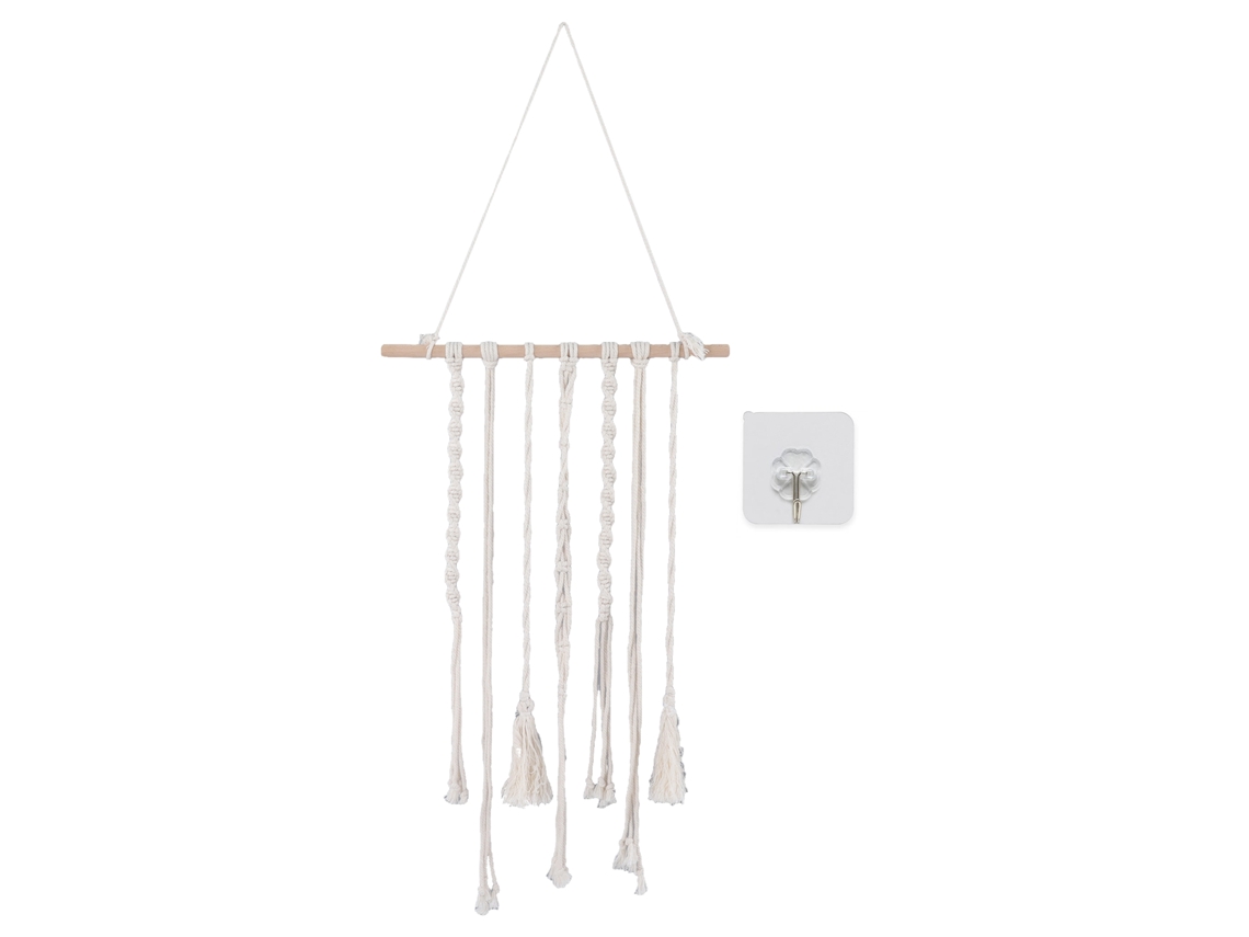 Organizador de accesorios para el cabello tejido a mano con gancho para colgar, ideal para la decoración del hogar.