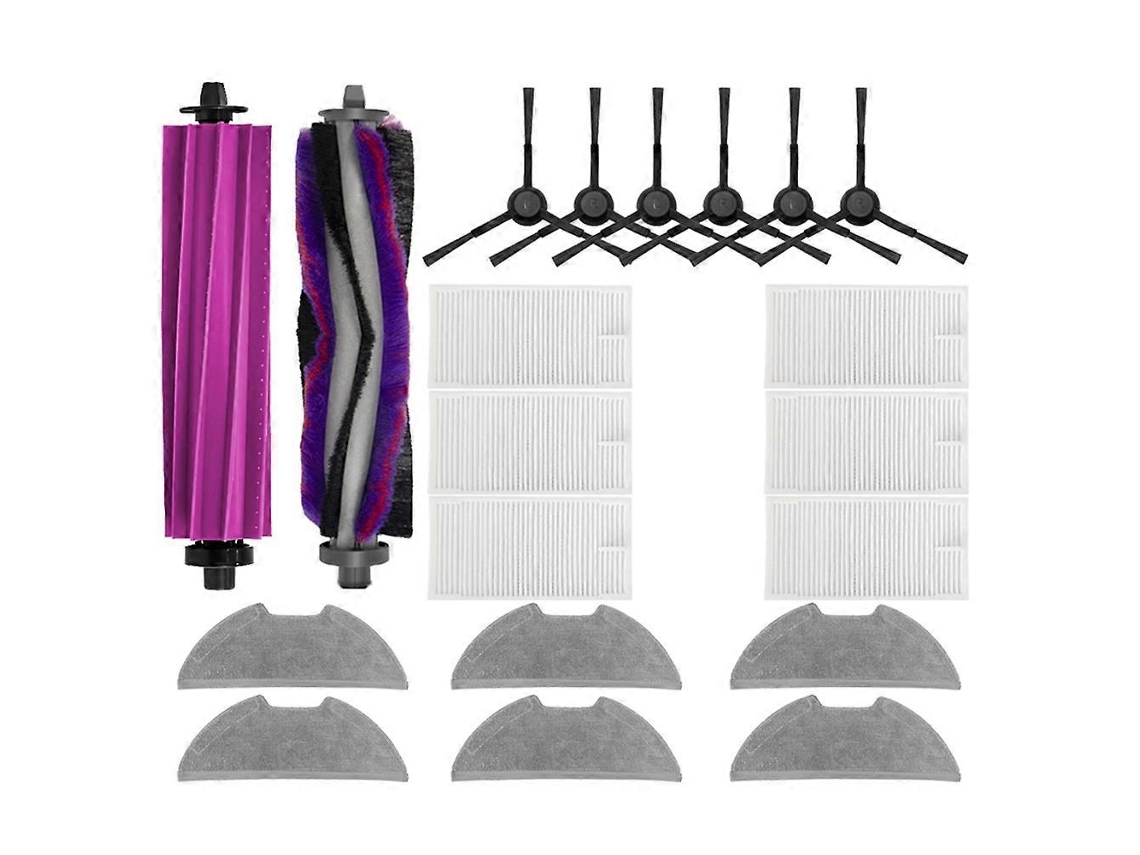 20pcs For E10s / E20 Plus Vacuum Cleaner Replacement Parts Vacuum Main Brush Side Brush Mop Cloth F