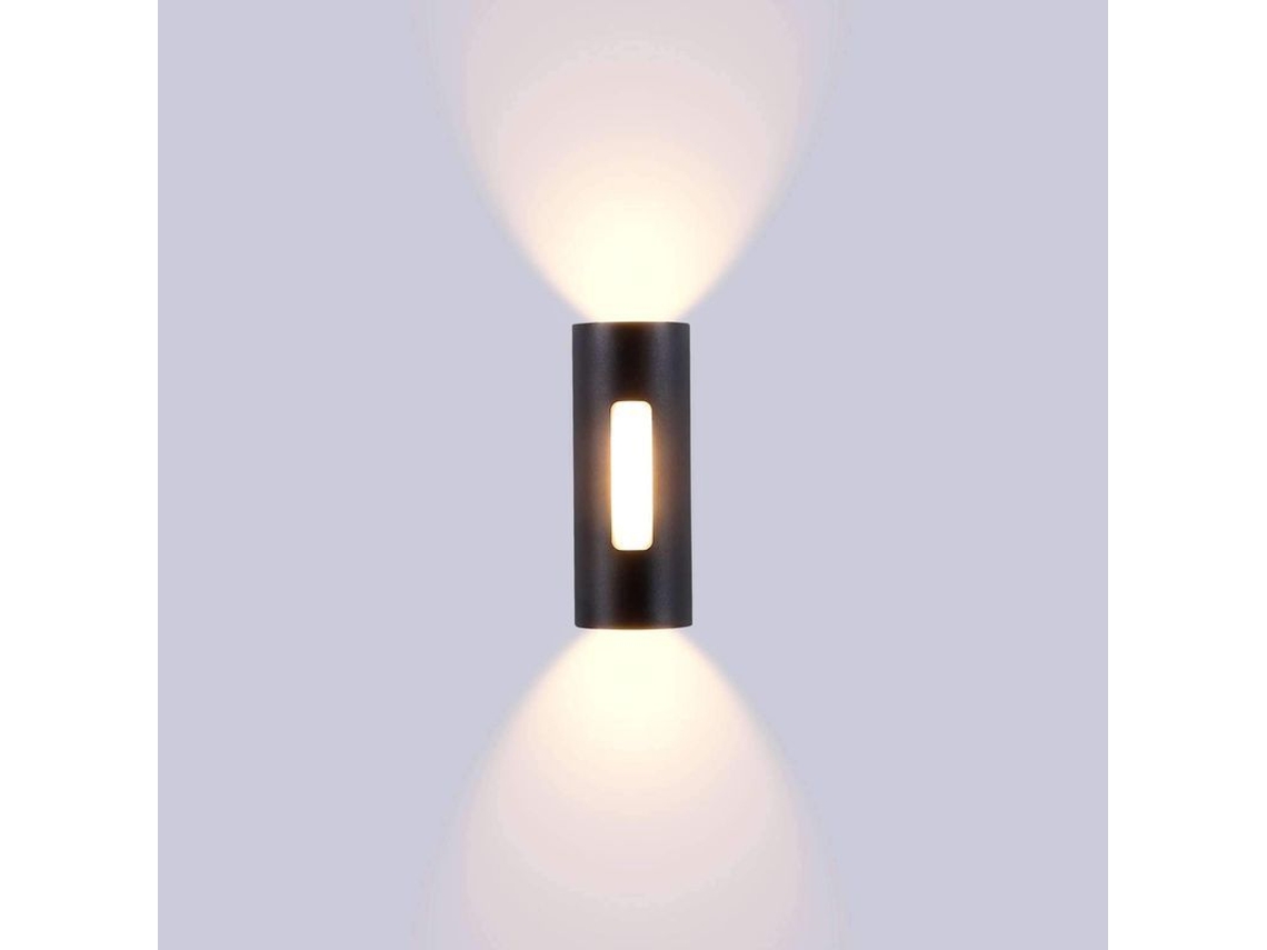 Lámpara De Pared Led Para Exteriores De 12 W, Ip65, Resistente Al Agua, Luz Blanca Cálida, Para Jardín Y Patio.