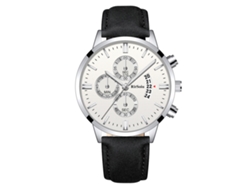 Reloj De Negocios De Cuarzo De Lujo Para Hombre Con Correa De Cuero, Resistente Al Agua Hasta 30 M, Luminoso.