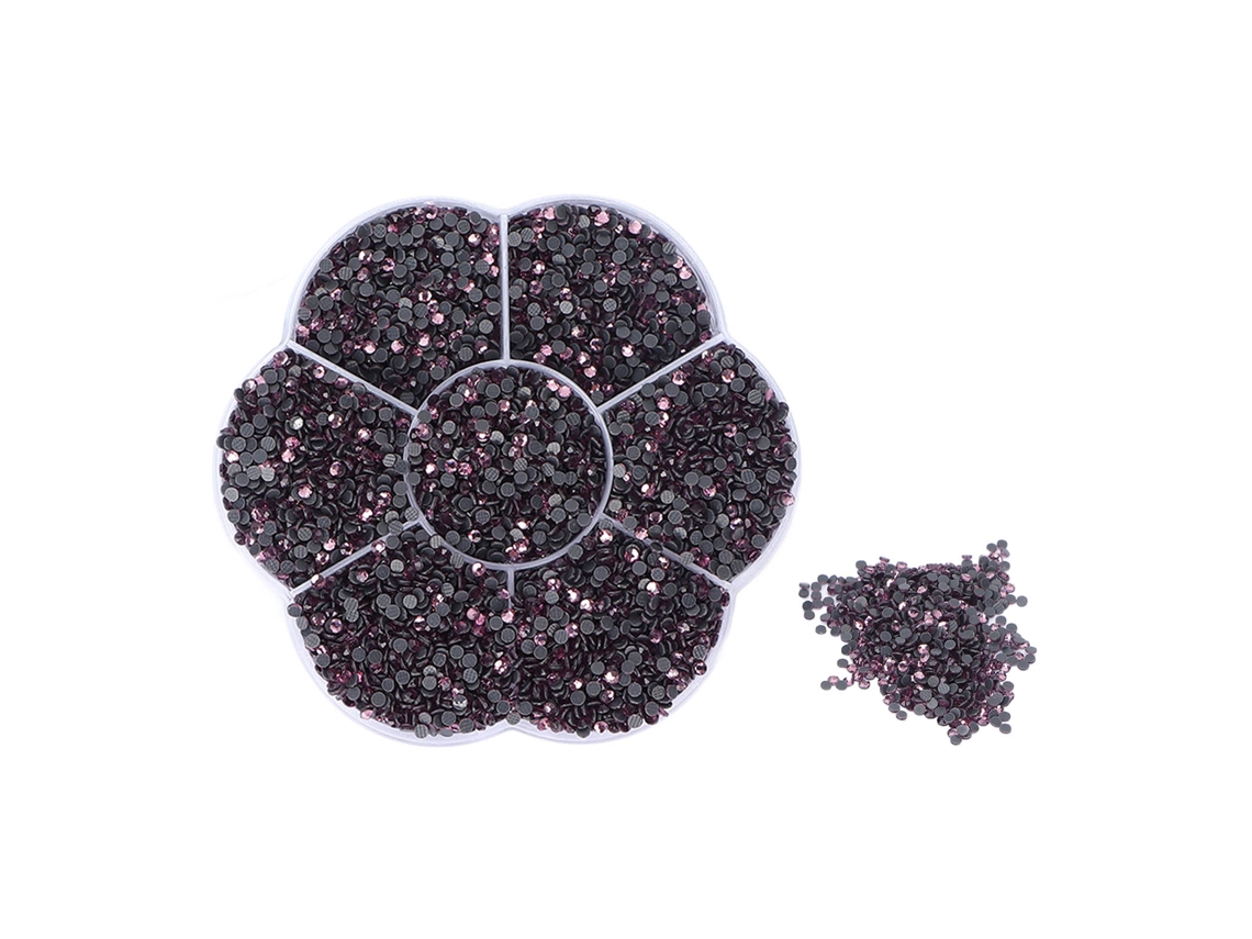 14400 Piezas De Diamantes De Imitación Transparentes, Adhesivo Termoestable Para Uñas, Ropa Y Zapatos, S601, Color Morado Claro.