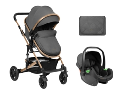 Cochecito de Bebé 3En1 con Asiento Transformable Amaia Gris Oscuro 2024 KIKKABOO