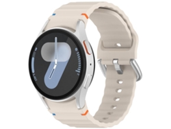 Correa de silicona para Samsung Galaxy Watch 7 con textura ondulada y hebilla plateada CSYY (40/44 mm)