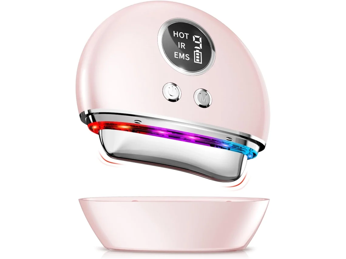 Masajeador facial eléctrico con 9 niveles de vibración adecuados para el rostro.