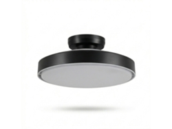 Ventilador De Techo Sin Aspas 56w Silencioso 50cm Con Doble Luz Led En Cuerpo Y Lámpara Negro