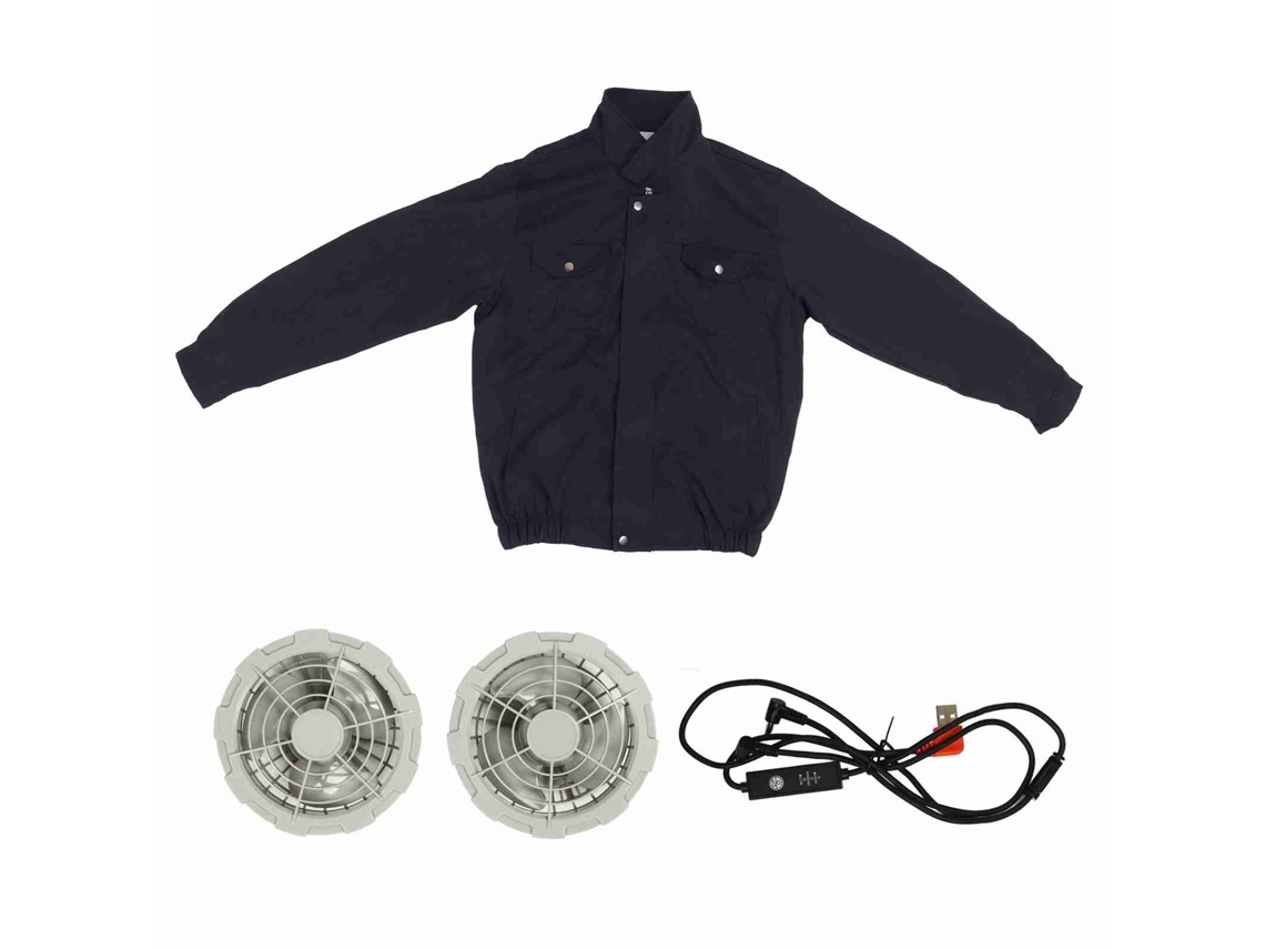 Chaqueta USB ventilada 5V 2A 6000 RPM Azul marino 2XL